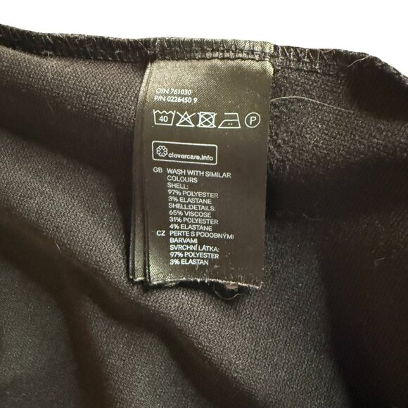 H&M Black Crisscross Halter Bandage Bustier Top with Exposed Back Zip – Size M - Picture 4 of 4